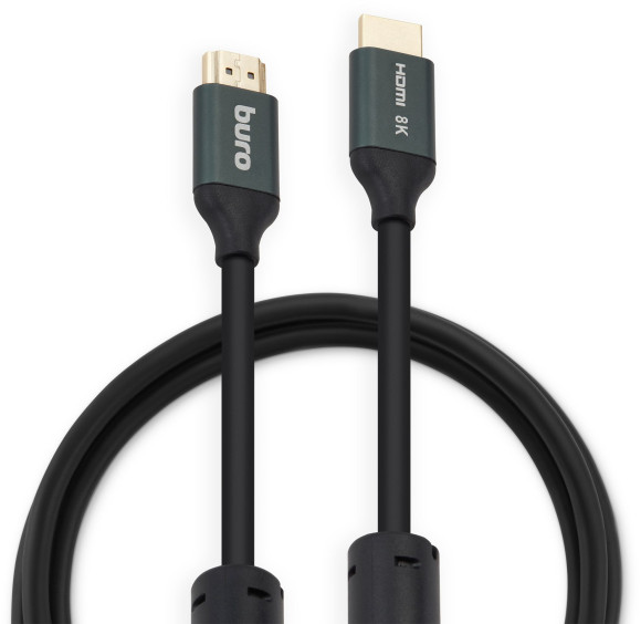 Кабель аудио-видео Buro HDMI (m)/HDMI (m) 5м. феррит.кольца позолоч.конт. черный (BHP-HDMI-2.1-5G) Кабель аудио-видео Buro HDMI (m)/HDMI (m) 5м. феррит.кольца позолоч.конт. черный (BHP-HDMI-2.1-5G)