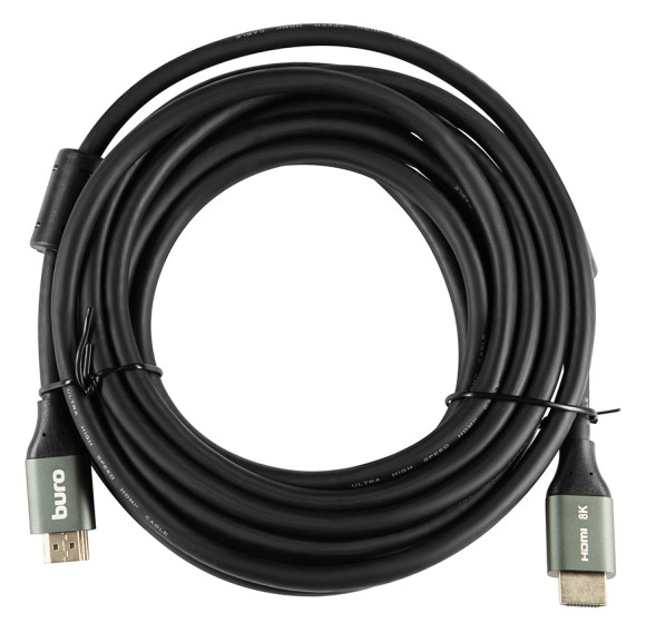 Кабель аудио-видео Buro HDMI (m)/HDMI (m) 5м. феррит.кольца позолоч.конт. черный (BHP-HDMI-2.1-5G) Кабель аудио-видео Buro HDMI (m)/HDMI (m) 5м. феррит.кольца позолоч.конт. черный (BHP-HDMI-2.1-5G)