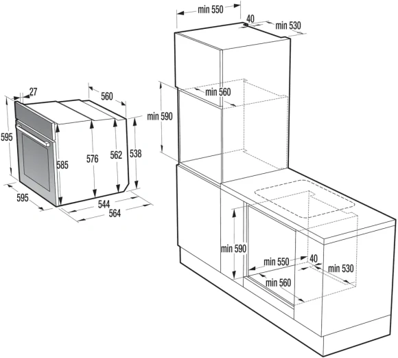 Духовой шкаф Электрический Gorenje BO6735E02BKOT черный Духовой шкаф Электрический Gorenje BO6735E02BKOT черный
