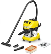 Строительный пылесос Karcher WD 4 P S V-20/5/22 1000Вт (уборка: сухая/сбор воды/выдув) желтый Строительный пылесос Karcher WD 4 P S V-20/5/22 1000Вт (уборка: сухая/сбор воды/выдув) желтый