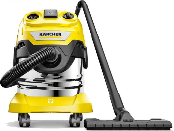 Строительный пылесос Karcher WD 4 P S V-20/5/22 1000Вт (уборка: сухая/сбор воды/выдув) желтый