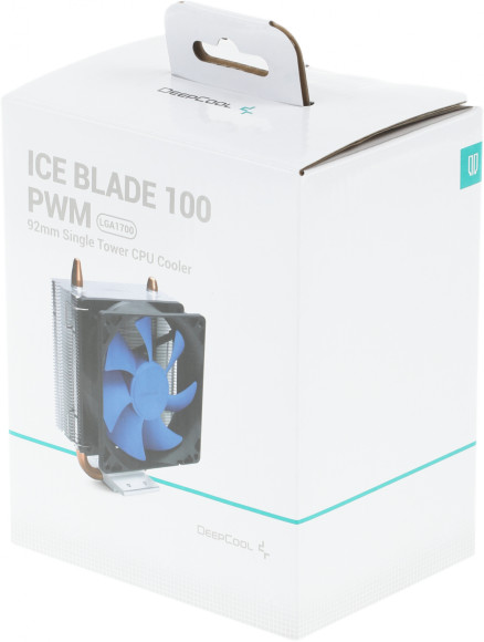 Устройство охлаждения(кулер) Deepcool Ice Blade 100 PWM Soc-AM5/AM4/1200/1700/1851 черный/синий 4-pin 15-29dB Al+Cu 100W 309gr Ret (DP-MCH1D8-IB100PWM) Устройство охлаждения(кулер) Deepcool Ice Blade 100 PWM Soc-AM5/AM4/1200/1700/1851 черный/синий 4-pin 15-29dB Al+Cu 100W 309gr Ret (DP-MCH1D8-IB100PWM)