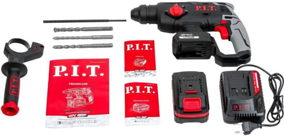 Перфоратор P.I.T. PBH20H-22B/1 патрон:SDS-plus уд.:1.8Дж аккум. (кейс в комплекте)