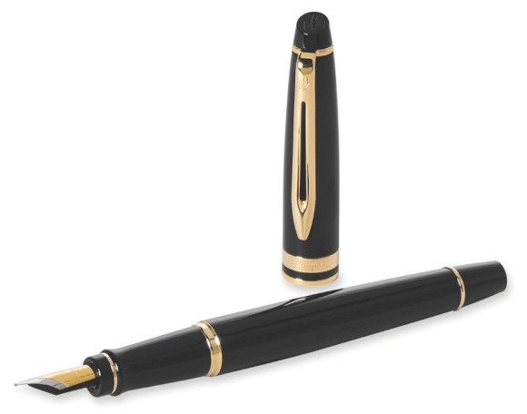 Ручка перьев. Waterman Expert 3 (S0951640) Black Laque GT F сталь подар.кор.