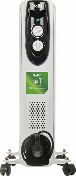 Радиатор масляный Ballu Classic BOH/CL-07WRN 1500Вт белый/черный