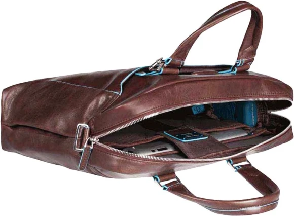 Деловая сумка Piquadro Blue Square CA3335B2/MO с отделением для ноутбука 15" коричневая натур.кожа