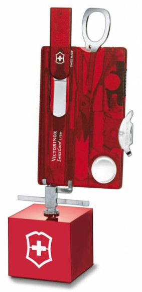Швейцарская карта Victorinox SwissCard Classic (0.7100.T) красный полупрозрачный коробка подарочная Швейцарская карта Victorinox SwissCard Classic (0.7100.T) красный полупрозрачный коробка подарочная