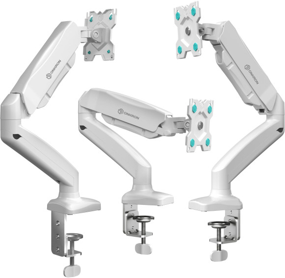 Кронштейн для мониторов Onkron G80W белый 13"-32" макс.8кг настольный поворот и наклон верт.перемещ. Кронштейн для мониторов Onkron G80W белый 13"-32" макс.8кг настольный поворот и наклон верт.перемещ.