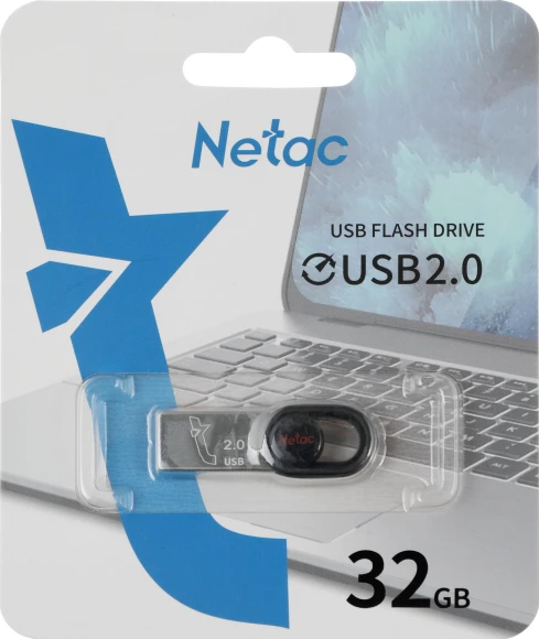 Флеш Диск Netac 32Gb UM2 NT03UM2N-032G-20BK USB2.0 серебристый/черный Флеш Диск Netac 32Gb UM2 NT03UM2N-032G-20BK USB2.0 серебристый/черный