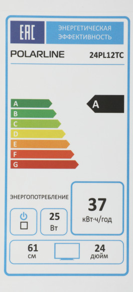 Телевизор LED PolarLine 24" 24PL12TC черный HD 60Hz DVB-T DVB-T2 DVB-C DVB-S2 (RUS)