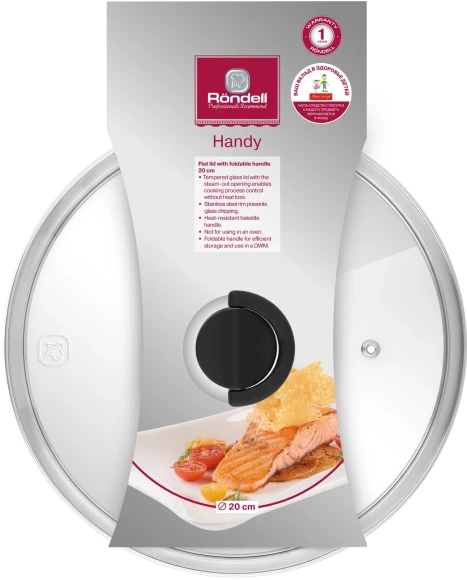 Крышка Rondell Handy RDA-1685 d=20см крыш.прозрачный руч.черная Крышка Rondell Handy RDA-1685 d=20см крыш.прозрачный руч.черная