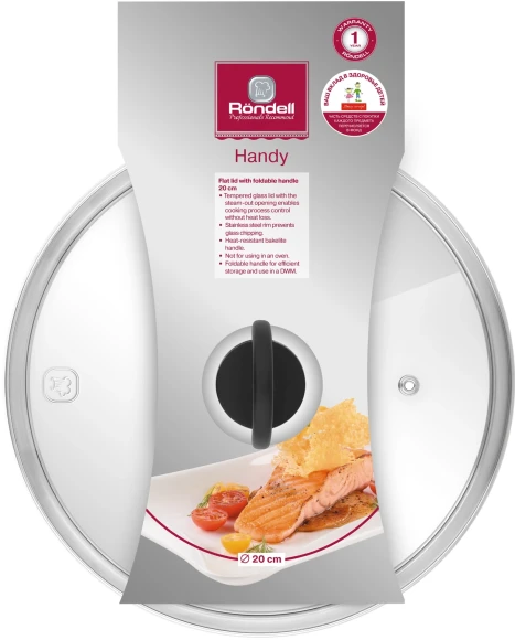 Крышка Rondell Handy RDA-1685 d=20см крыш.прозрачный руч.черная Крышка Rondell Handy RDA-1685 d=20см крыш.прозрачный руч.черная