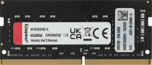 Память DDR4 16GB 3200MHz Kingston KF432S20IB/16 Fury Impact RTL PC4-25600 CL20 SO-DIMM 260-pin 1.2В single rank Ret