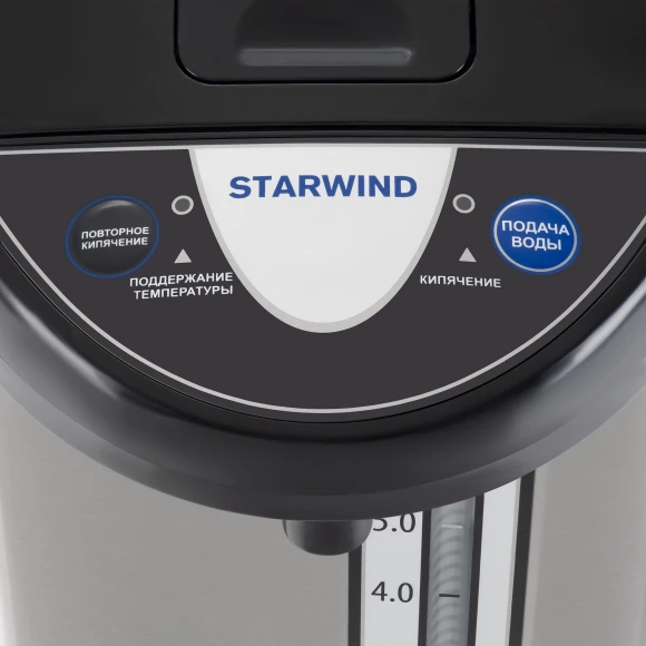 Термопот Starwind STP5741 5л. 800Вт серебристый/черный Термопот Starwind STP5741 5л. 800Вт серебристый/черный