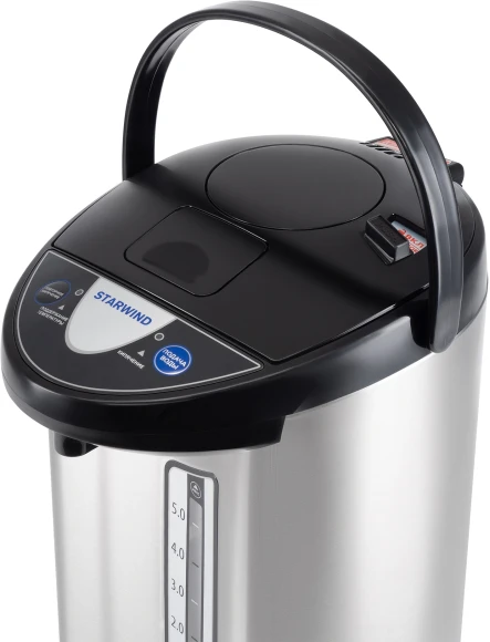 Термопот Starwind STP5741 5л. 800Вт серебристый/черный Термопот Starwind STP5741 5л. 800Вт серебристый/черный