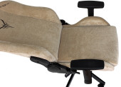 Кресло игровое Knight N1 Fabric бежевый Light-21 с подголов. крестов. металл