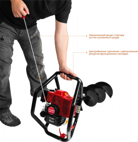 Мотобур Зубр МБ2-250 профес. 2-х такт. 1800Вт 2.45л.с. 52см3 8800об/мин Мотобур Зубр МБ2-250 профес. 2-х такт. 1800Вт 2.45л.с. 52см3 8800об/мин