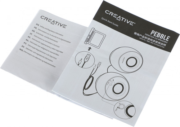 Колонки Creative PEBBLE MF1680 2.0 черный 4.4Вт