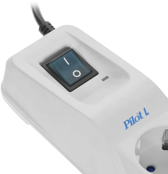 Сетевой фильтр Pilot L (GP) 172 3м (6 розеток) белый (коробка)