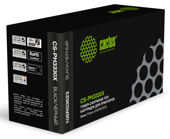 Картридж лазерный Cactus CS-PH3330X 106R03623 черный (15000стр.) для Xerox Phaser 3330/WC3335 Картридж лазерный Cactus CS-PH3330X 106R03623 черный (15000стр.) для Xerox Phaser 3330/WC3335
