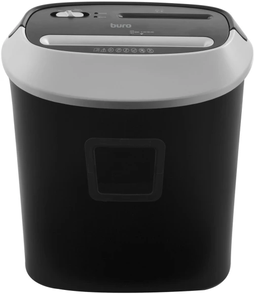 Шредер Buro Office BU-S1201 черный/серебристый с автоподачей (секр.P-4) фрагменты 12лист. 25лтр. скрепки скобы пл.карты CD