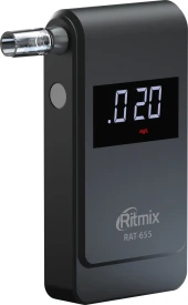 Алкотестер Ritmix RAT-655 электрохимический черный Алкотестер Ritmix RAT-655 электрохимический черный