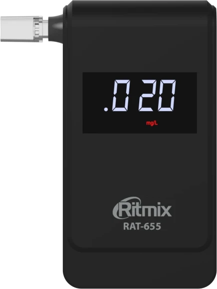 Алкотестер Ritmix RAT-655 электрохимический черный Алкотестер Ritmix RAT-655 электрохимический черный