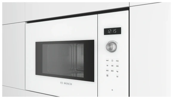 Микроволновая печь Bosch BFL524MW0 20л. 800Вт белый (встраиваемая) Микроволновая печь Bosch BFL524MW0 20л. 800Вт белый (встраиваемая)