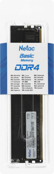 Память DDR4 16Gb 3200MHz Netac NTBSD4P32SP-16J Basic RTL PC4-25600 CL22 DIMM 288-pin 1.2В single rank Ret