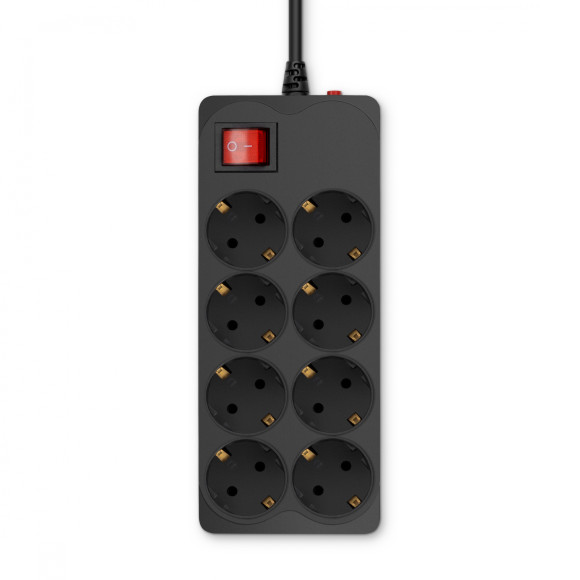 Сетевой фильтр Buro 800SH-5-B 5м (8 розеток) черный (коробка)