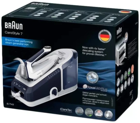 Парогенератор Braun CareStyle 7 IS7282BL 2700Вт синий/белый Парогенератор Braun CareStyle 7 IS7282BL 2700Вт синий/белый