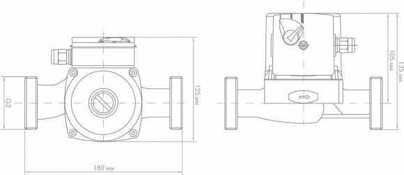 Насос циркуляционный Джилекс Циркуль 32/40 80Вт 3300л/час (3240) Насос циркуляционный Джилекс Циркуль 32/40 80Вт 3300л/час (3240)
