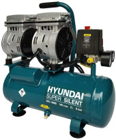 Компрессор поршневой Hyundai HYC 1406S безмасляный 140л/мин 6л 750Вт синий Компрессор поршневой Hyundai HYC 1406S безмасляный 140л/мин 6л 750Вт синий