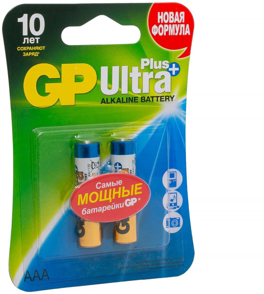 Батарея GP Ultra Plus Alkaline 24AUP LR03 AAA (2шт) Батарея GP Ultra Plus Alkaline 24AUP LR03 AAA (2шт)