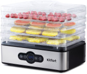 Сушка для фруктов и овощей Kitfort КТ-1914 5под. 240Вт черный Сушка для фруктов и овощей Kitfort КТ-1914 5под. 240Вт черный