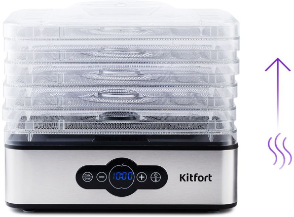 Сушка для фруктов и овощей Kitfort КТ-1914 5под. 240Вт черный