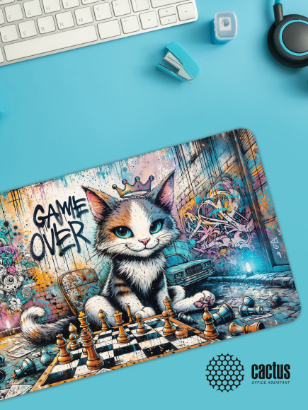 Коврик для мыши Cactus Game Over 700x400x4мм (CS-MP-COR01XLL) Коврик для мыши Cactus Game Over 700x400x4мм (CS-MP-COR01XLL)
