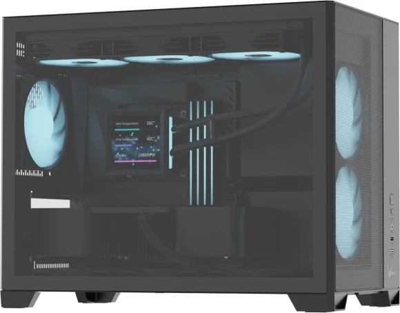 Корпус Formula Mana AR V2 черный без БП ATX 4x120mm 2xUSB2.0 1xUSB3.0 audio bott PSU