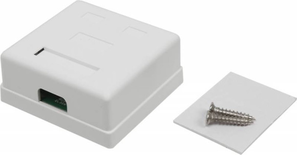 Розетка Lanmaster TWT-SM2-4545-WHRJ45 2 кат.5E бел. (упак.:1шт)