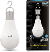 Лампа светодиодная Gauss A60 10Вт цок.:E27 груша 220B св.свеч.бел.теп. (упак.:1шт) (102502110-T) Лампа светодиодная Gauss A60 10Вт цок.:E27 груша 220B св.свеч.бел.теп. (упак.:1шт) (102502110-T)