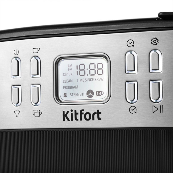 Кофеварка рожковая Kitfort КТ-771 2015Вт нержавеющая сталь/черный Кофеварка рожковая Kitfort КТ-771 2015Вт нержавеющая сталь/черный