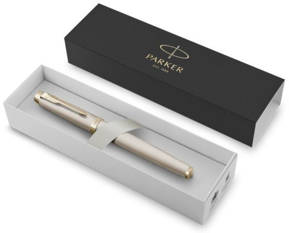 Ручка роллер Parker IM Monochrome T328 (2172955) Champagne PVD F черн. черн. подар.кор.