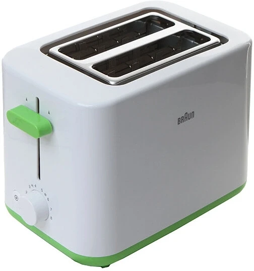 Тостер Braun HT1010GR 900Вт белый/зеленый Тостер Braun HT1010GR 900Вт белый/зеленый