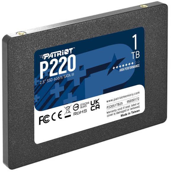 Накопитель SSD Patriot SATA-III 1TB P220S1TB25 P220 2.5" Накопитель SSD Patriot SATA-III 1TB P220S1TB25 P220 2.5"