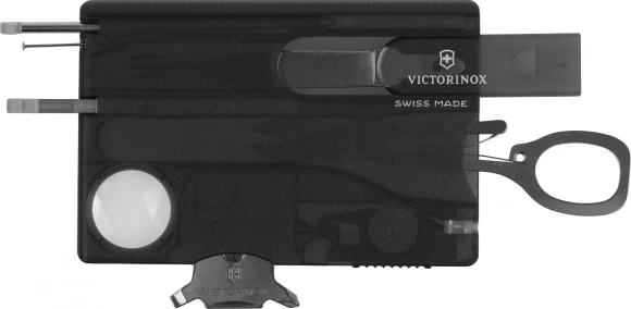 Швейцарская карта Victorinox SwissCard Lite (0.7333.T3) черный полупрозрачный коробка подарочная