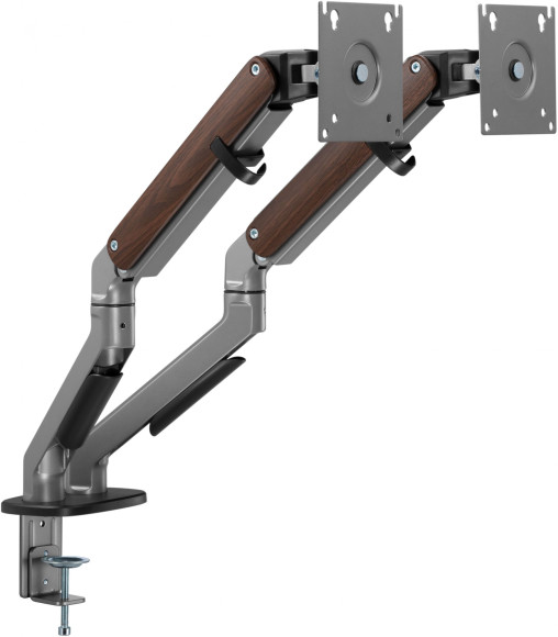 Кронштейн для мониторов Ultramounts UM735WD серый/коричневый 17"-27" макс.7кг крепление к столешнице поворот и наклон Кронштейн для мониторов Ultramounts UM735WD серый/коричневый 17"-27" макс.7кг крепление к столешнице поворот и наклон