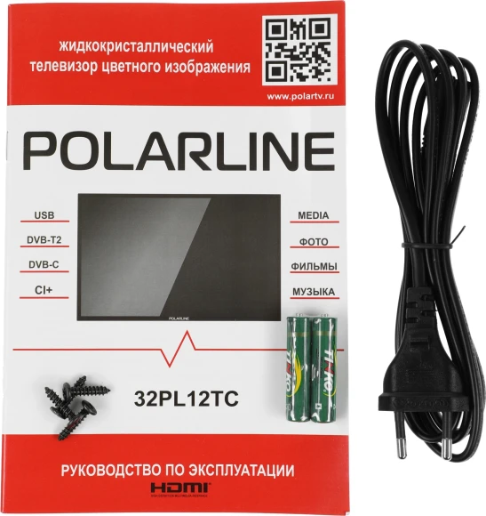 Телевизор LED PolarLine 32" 32PL12TC черный HD 60Hz DVB-T DVB-T2 DVB-C (RUS)