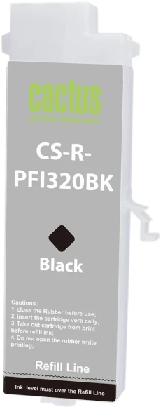 Картридж перезаправляемый струйный Cactus CS-R-PFI320C PFI-320C голубой (260мл) для Canon imagePrograf TM-200/200MFP/205/300/300MFP/305/250/255/350/355 без чипа