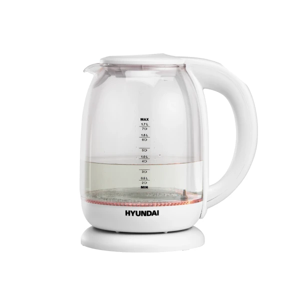 Чайник электрический Hyundai HYK-S3808 1.7л. 2200Вт белый корпус: стекло Чайник электрический Hyundai HYK-S3808 1.7л. 2200Вт белый корпус: стекло