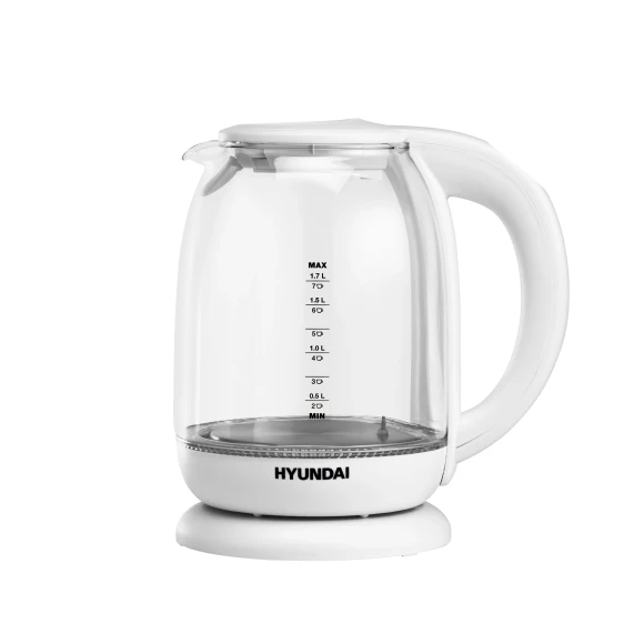 Чайник электрический Hyundai HYK-S3808 1.7л. 2200Вт белый корпус: стекло Чайник электрический Hyundai HYK-S3808 1.7л. 2200Вт белый корпус: стекло